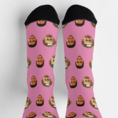 母おもしろいへの贈り物 – カスタム顔2 ソックス (上部)