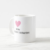 母おもしろいセラピストマザーズモダンデイシック コーヒーマグカップ (正面左)