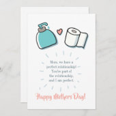 母おもしろいパーソナライズされた日 シーズンカード (正面/裏面)