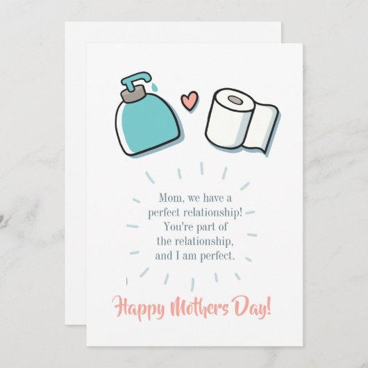 母おもしろいパーソナライズされた日 シーズンカード (正面/裏面)