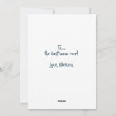 母おもしろいパーソナライズされた日 シーズンカード (裏面)