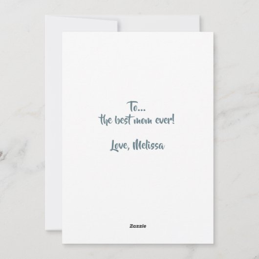 母おもしろいパーソナライズされた日 シーズンカード (裏面)