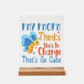 母おもしろいベビー子供部屋ワードアート アクリルサイン (正面)