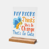 母おもしろいベビー子供部屋ワードアート アクリルサイン (傾斜)