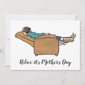 母おもしろいリラックス母の日書愛好家引用文 シーズンカード (正面)