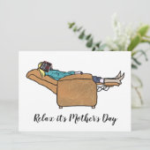 母おもしろいリラックス母の日書愛好家引用文 シーズンカード (スタンド正面)