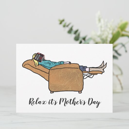 母おもしろいリラックス母の日書愛好家引用文 シーズンカード (スタンド正面)