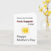 母おもしろい冗談カード母の日お気に入りの子 カード (黄色い花)