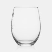 母おもしろい君をもっと愛してる ステムなしワイングラス (左)