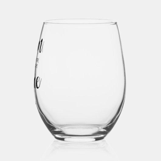 母おもしろい君をもっと愛してる ステムなしワイングラス (左)