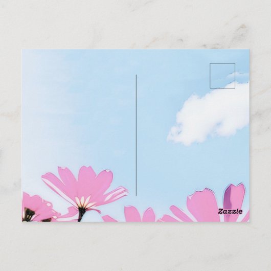 母おもしろい引用文ユーモア花フローラ母の日 ポストカード (裏面)