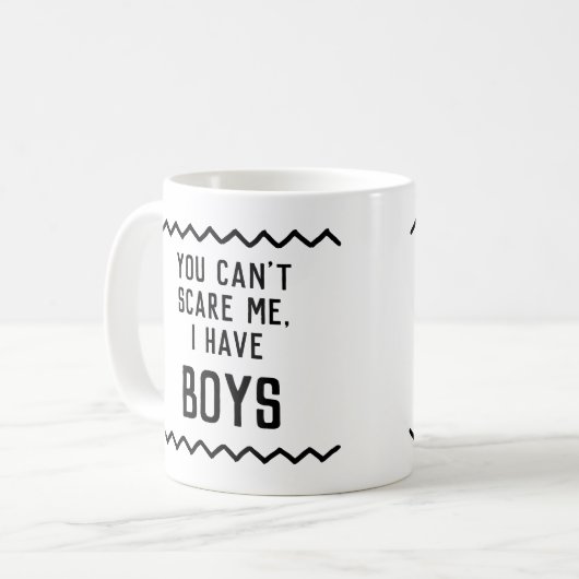 母おもしろい引用文母の日を怖がらせることはできない コーヒーマグカップ (正面左)