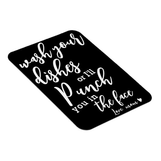 母おもしろい引用文 | 食器用冷蔵庫を洗う マグネット (右側)