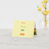 母おもしろい日あいさつカード カード (黄色い花)