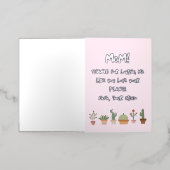 母おもしろい日の植物愛好家 箔グリーティングカード (外側レイダウン)