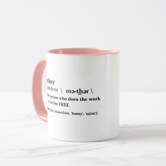 母おもしろい日ギフトアイディアティーコーヒー マグカップ (正面左)