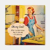 母おもしろい日ヴィンテージ磁石 マグネット (正面)