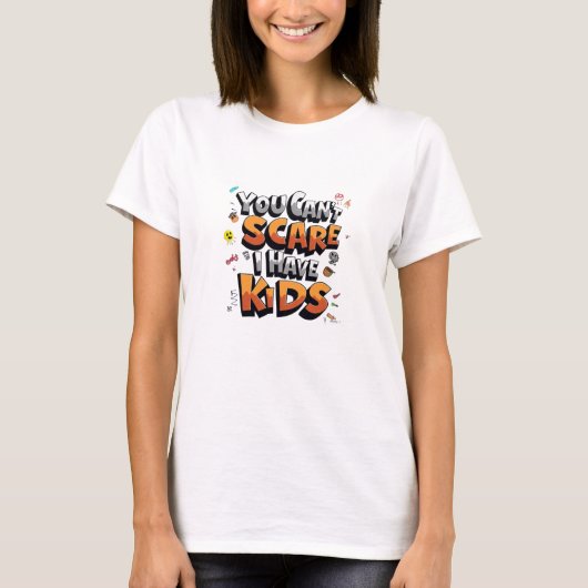 母おもしろい日Tシャツを怖がらせる Tシャツ (正面)