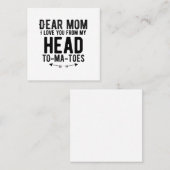 母おもしろい母の日のプレゼント スクエア名刺 (正面/裏面)