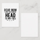 母おもしろい母の日のプレゼント 名刺 (正面/裏面)