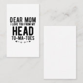 母おもしろい母の日のプレゼント 名刺 (正面/裏面)