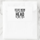 母おもしろい母の日のプレゼント 長方形シール (バッグ)