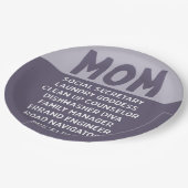 母おもしろい母の日の生活 ペーパープレート (アングル)