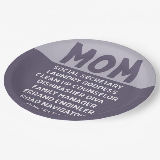 母おもしろい母の日の生活 ペーパープレート (アングル)