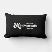 母おもしろい母の日の贈り物を期待するママ ランバークッション (正面)