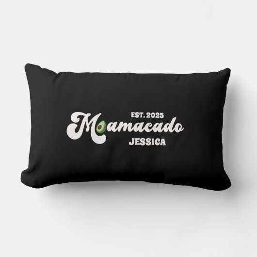 母おもしろい母の日の贈り物を期待するママ ランバークッション (正面)