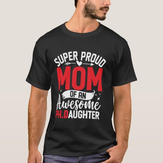 母おもしろい母の日ママ博士号引用文 Tシャツ (正面)