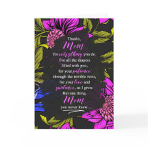 母おもしろい母の日気持ち紫の花