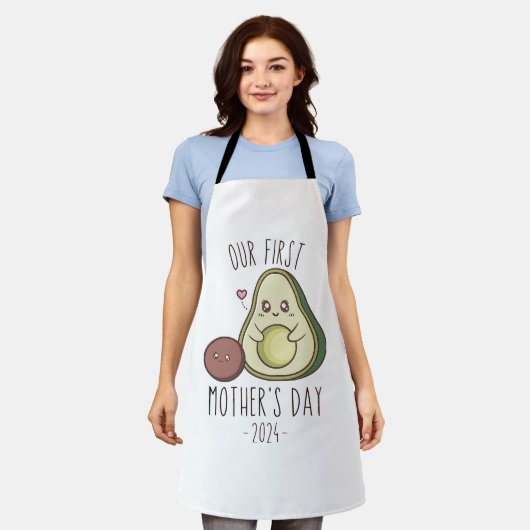 母おもしろい母の日 エプロン (着用した状態)