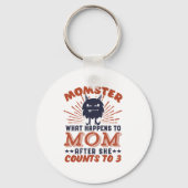 母おもしろい母の母なる母なるユーモア キーホルダー (正面)