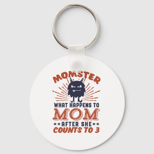 母おもしろい母の母なる母なるユーモア キーホルダー (正面)