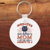 母おもしろい母の母なる母なるユーモア キーホルダー (正面)