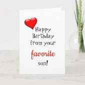 母おもしろい母の誕生日カーお気に入りのド カード (正面)