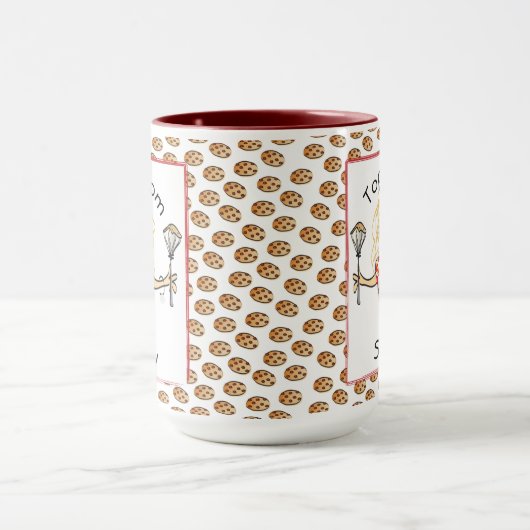 母おもしろい母ママ漫画料理クッキーコーヒー マグカップ (中央)