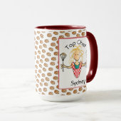 母おもしろい母ママ漫画料理クッキーコーヒー マグカップ (正面右)