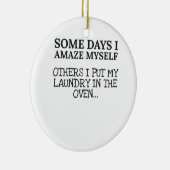 母おもしろい母日私は母の生活を驚かせる セラミックオーナメント (右)