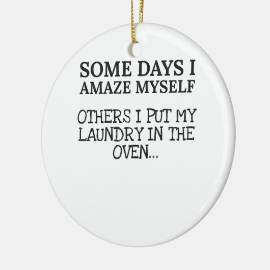 母おもしろい母日私は母の生活を驚かせる セラミックオーナメント (左)
