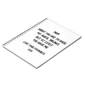 母おもしろい母 ノートブック (左側)