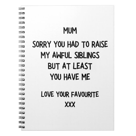 母おもしろい母 ノートブック (正面)