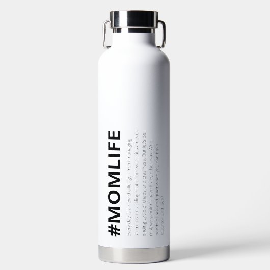 母おもしろい生活ハッシュタグ大 ウォーターボトル (正面)