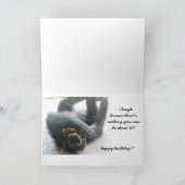 母おもしろい用チマパンジー誕生日カード カード (内部)