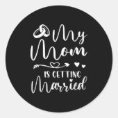 母おもしろい結婚が結婚する冗談クール ラウンドシール (正面)
