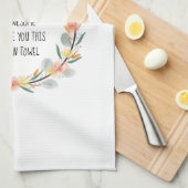 母おもしろい親から娘へのキッチンタオル キッチンタオル (四つ折り)