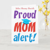 母おもしろい誇りを持った卒業祝い カード (黄色い花)