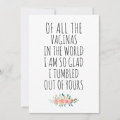 母おもしろい誕生日カード娘フローラプリント シーズンカード (正面)