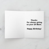 母おもしろい誕生日カード カード (内部)